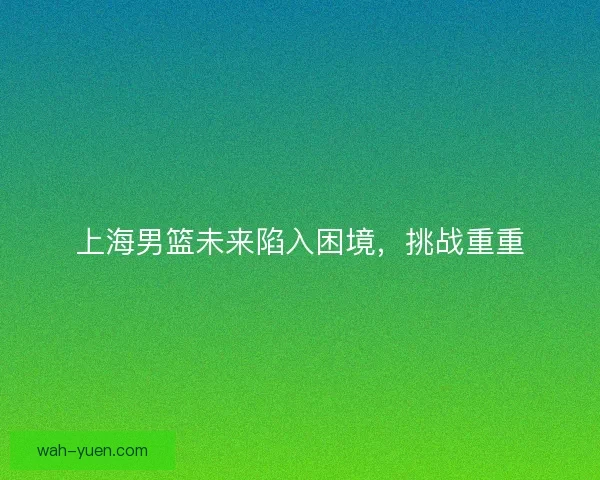 上海男篮未来陷入困境，挑战重重